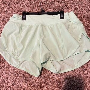 Mint green, discontinued Lululemon shorts, size 4